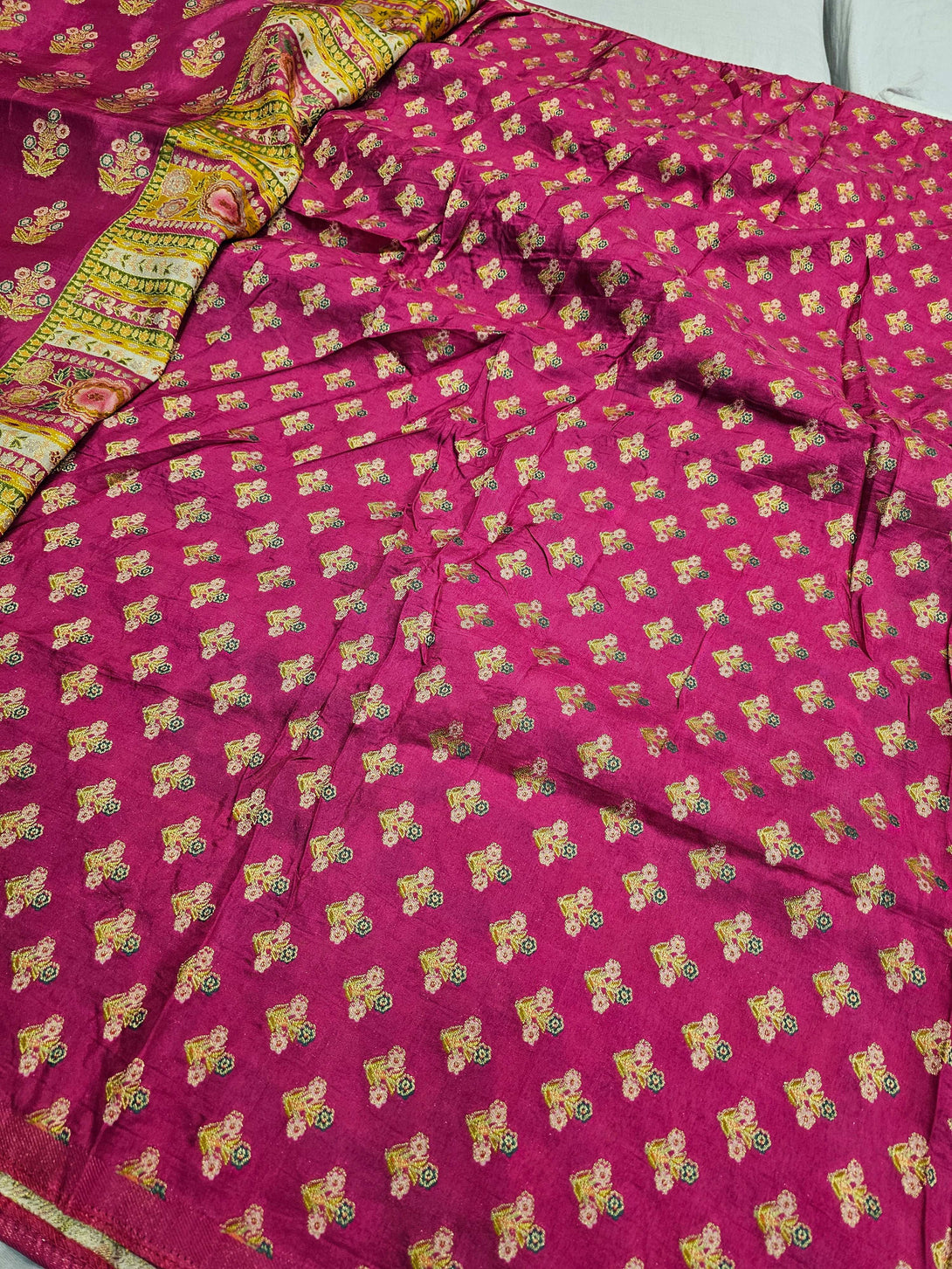 C69103 Pure Dola Silk Original Kashmiri Work Unique Saree