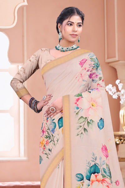 103308 Chitra Special Digital Print Premium Mass Mellow Saree