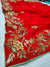 236007 Red Party Wear Saree