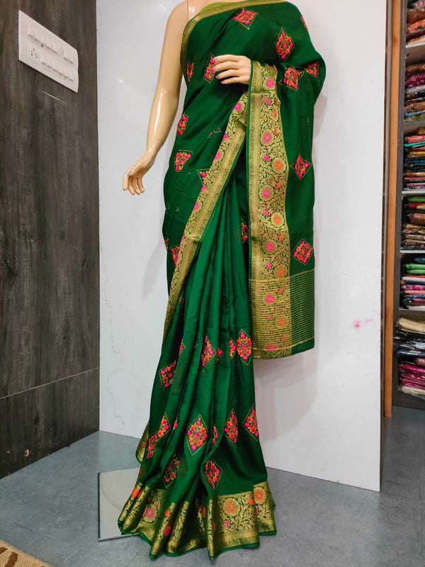 Designer Party Wear Dola Silk Saree