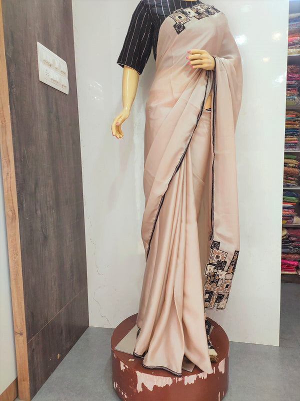 Designer Party Wear Crap Saree