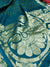 245001 Handmade Bandhani Silk Saree- Teel Blue