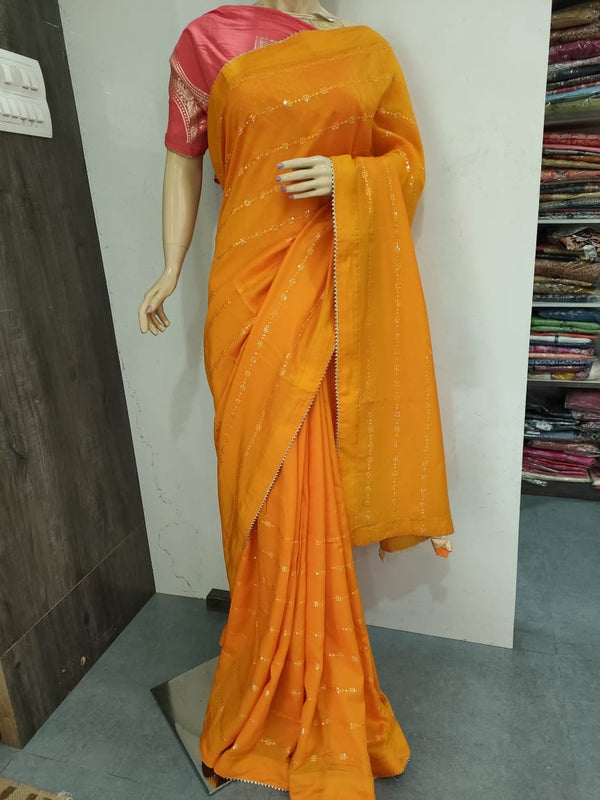 252003 Designer Party Wear Dola Silk Saree