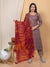 102006 Pure Cotton Straight Kurti With Pant And Dupatta