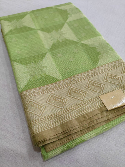 105006 Resham Weaving Saree - Green