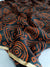 248006 Chiffon Bandhani Saree - Black Orange