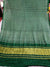 111003 Pure Gajji Silk Hand Printed Dupatta - Green