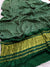 111003 Pure Gajji Silk Hand Printed Dupatta - Green