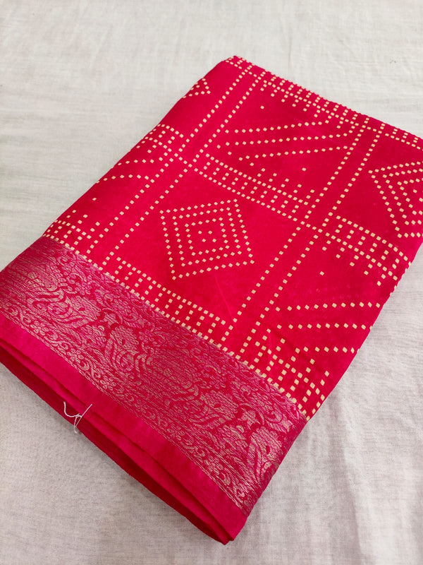 397004 Designer Semi Cotton Saree with Zari Border