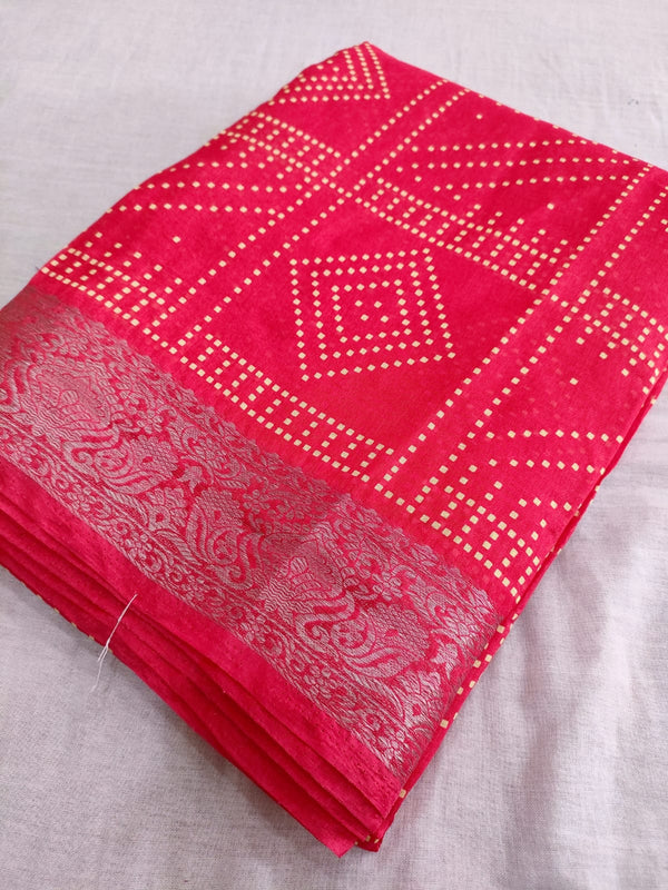 397004 Designer Semi Cotton Saree with Zari Border