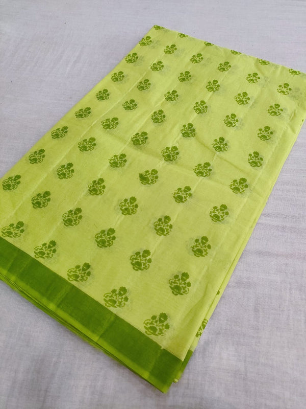 413006 Pure Cotton Block Printed Saree