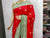 103006 Premium Designer Party Wear Pure Georgette Saree - Red and Green
