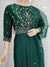 104004 Designer Dola Silk Long Kurti With Dupatta - Bottle Green