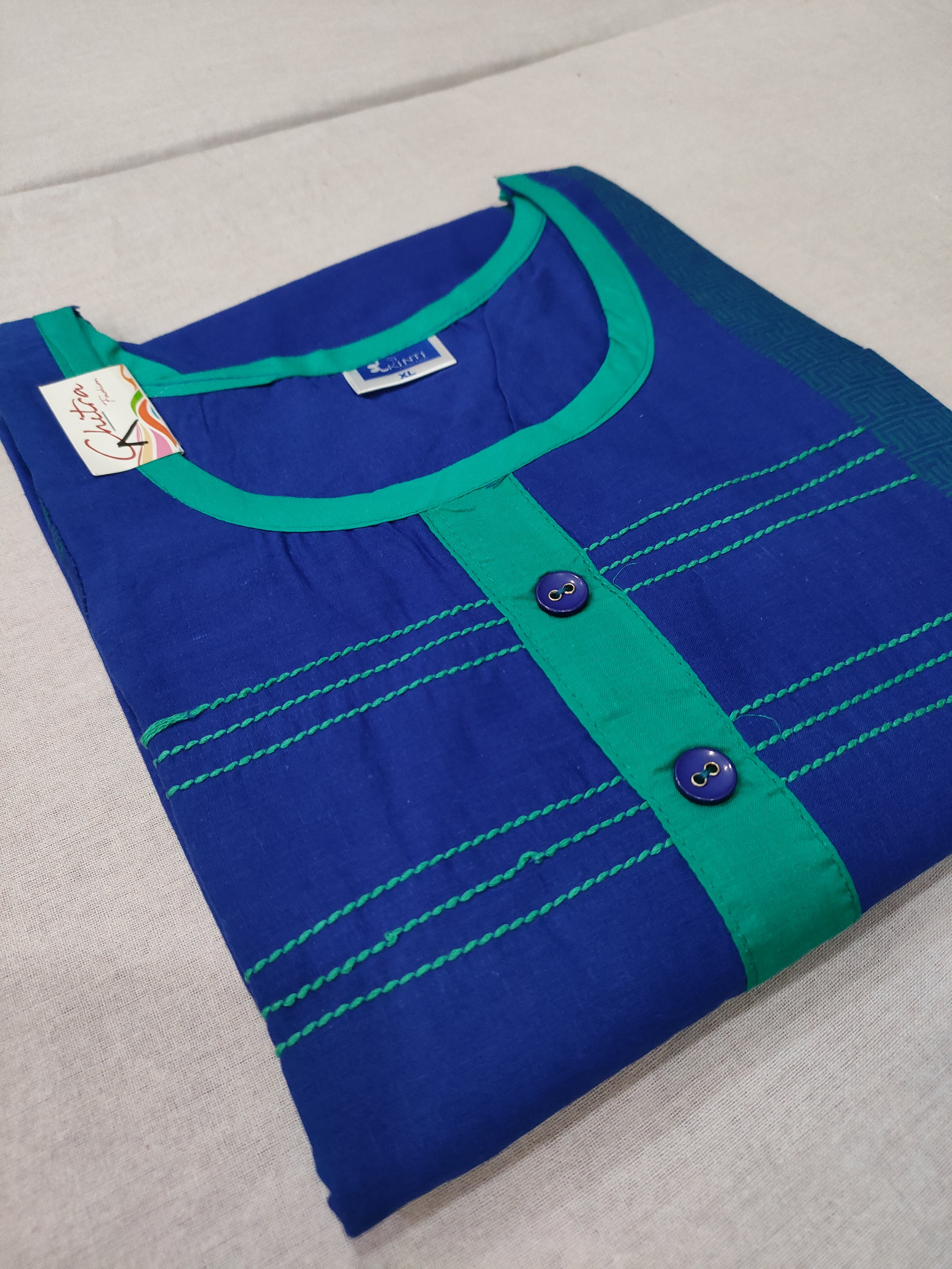 289006 Cotton Short Straight Kurti