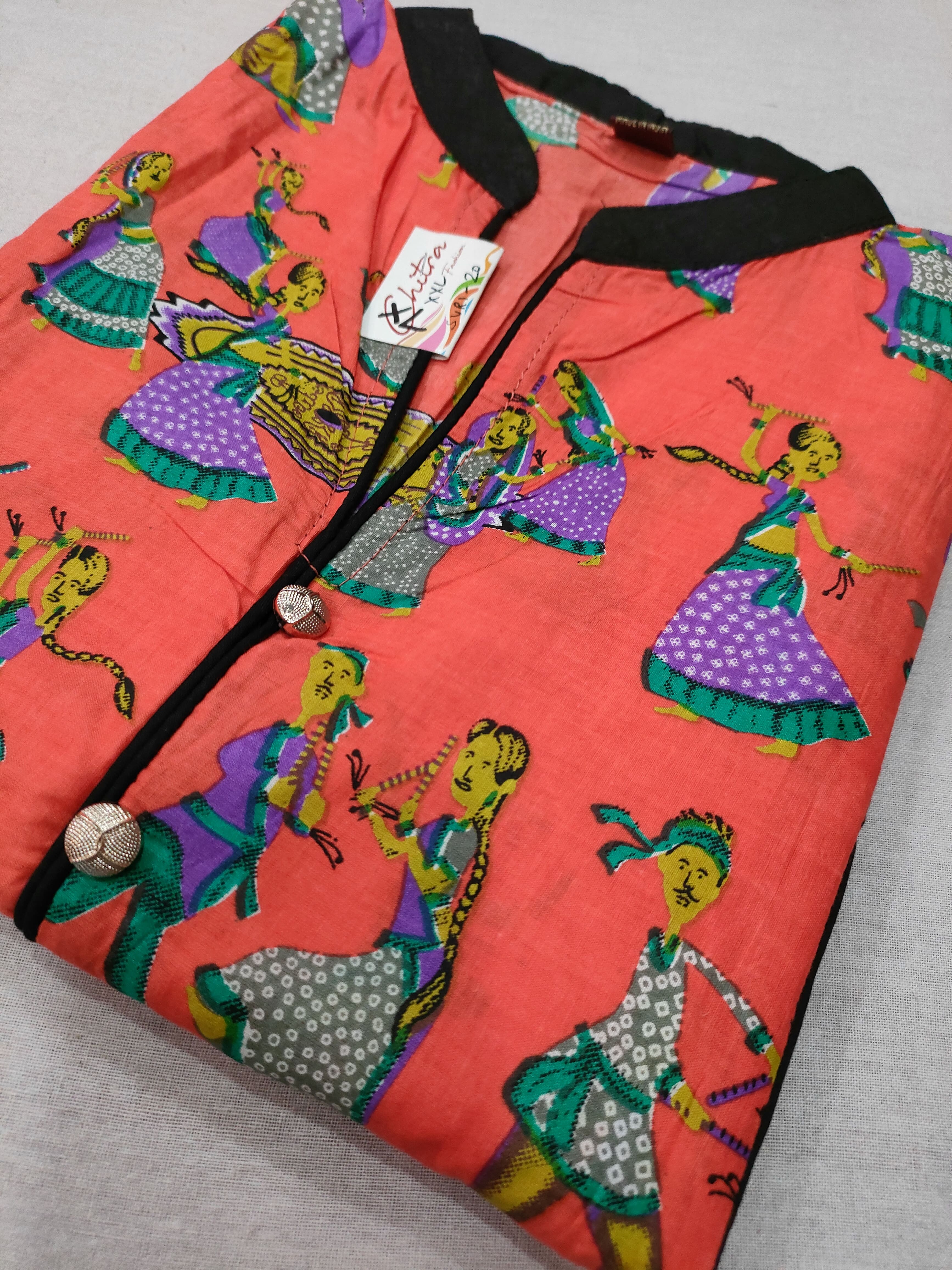 289003 Cotton Short Straight Kurti