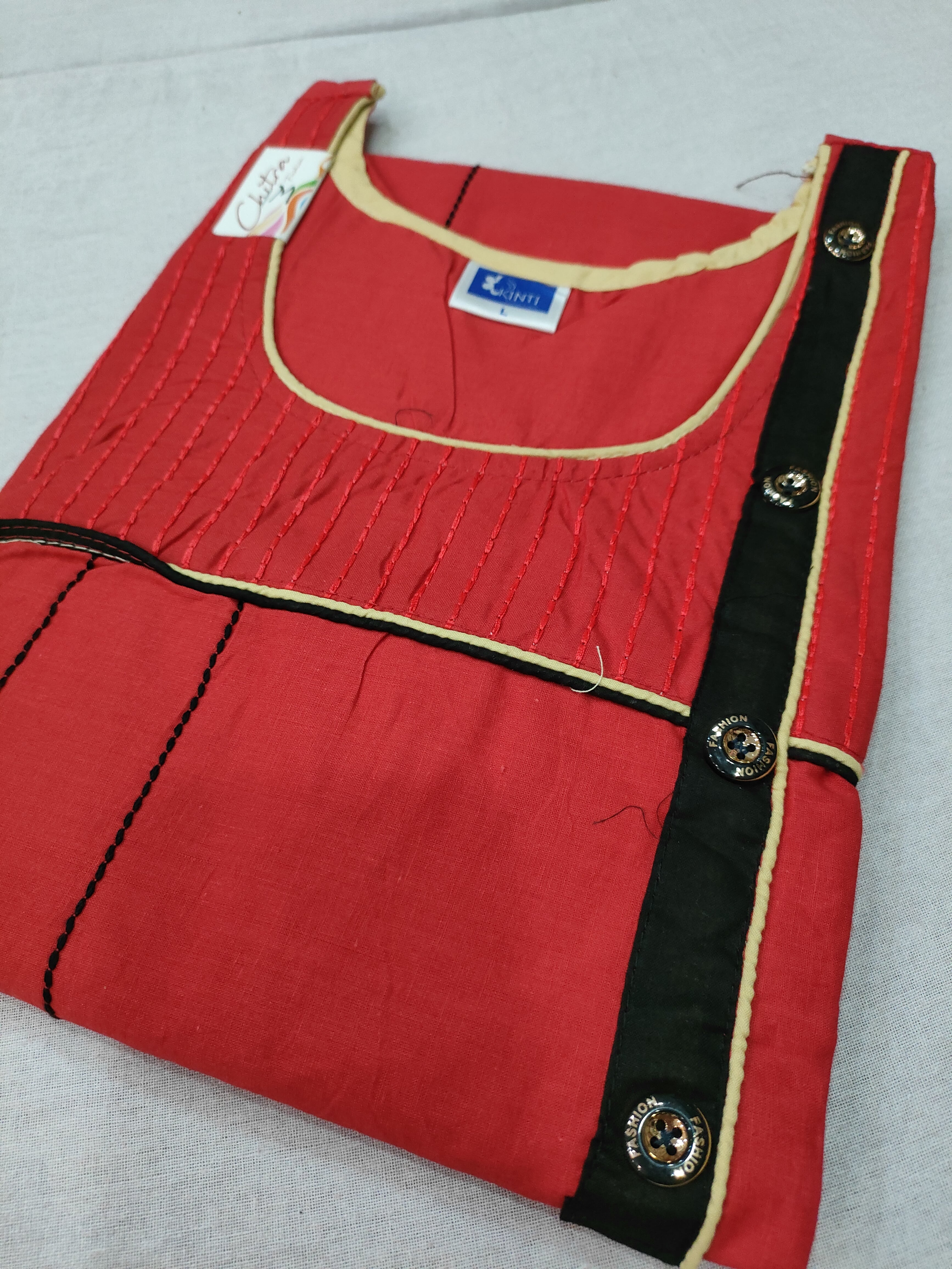 289001 Cotton Short Straight Kurti