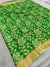 313002 Chiffon Crap Flower Print Saree - Green