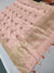 292005 Linen Saree With Embroidery - Peach