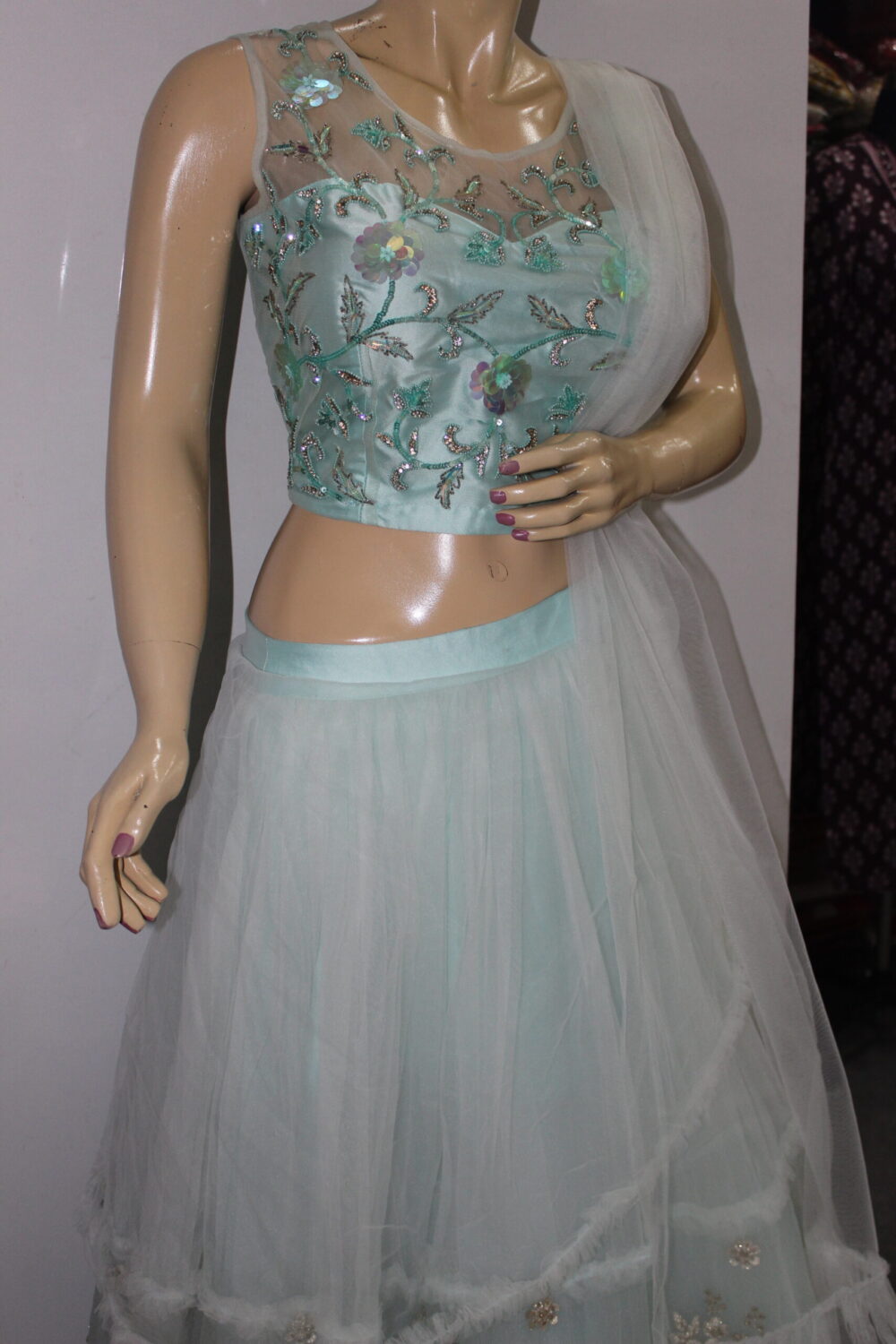 Designer Crop Top Lehanga -1