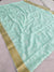 148002 Pure Diamond Chiffon Saree With Embroidery and Zari Border