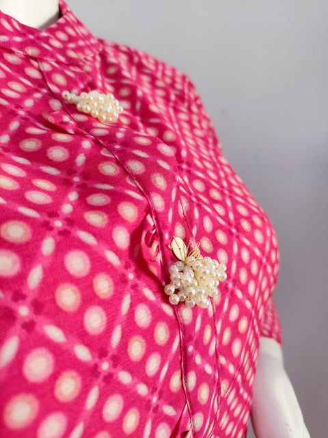 151005 Pure Rani Chanderi Straight Fit Kurta With Hand Embroidery Pant