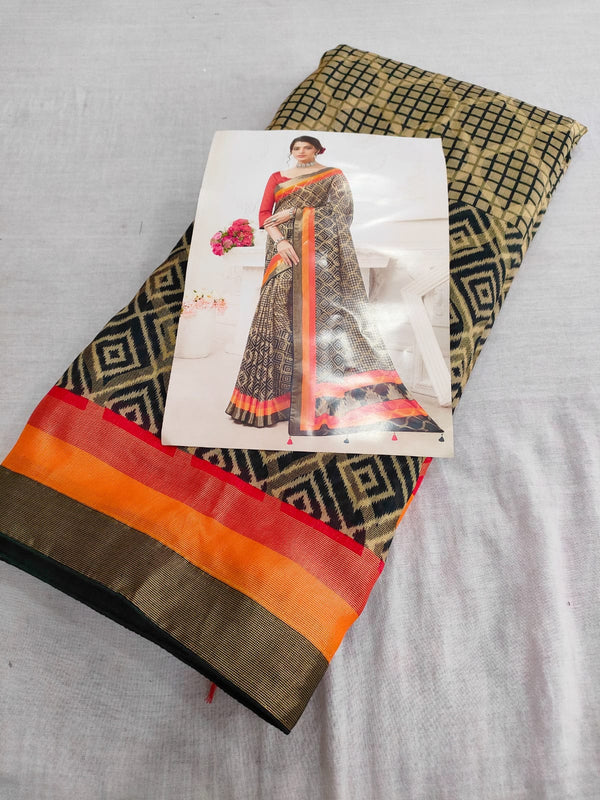 411006 Designer Brasso Saree