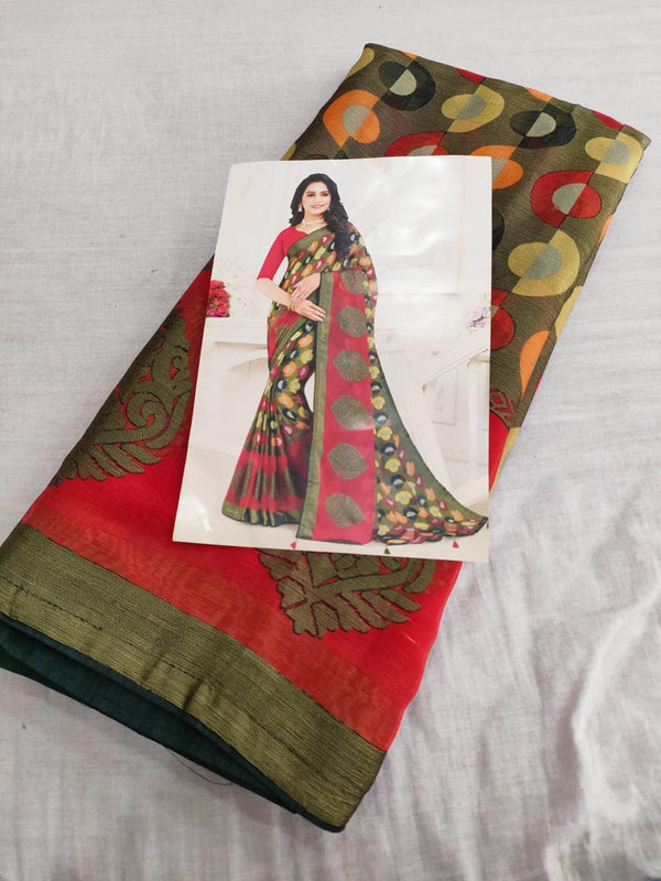 411005 Designer Brasso Saree