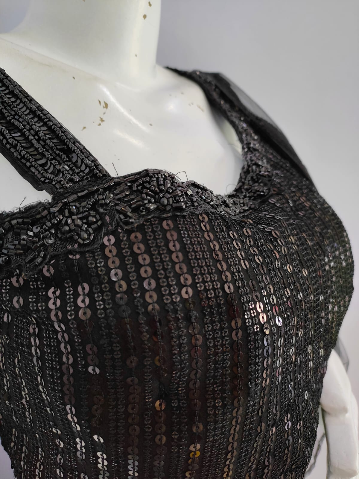 153004 Trendy Heavi Black Crop Top with Sequence Lehenga With Net Dupatta