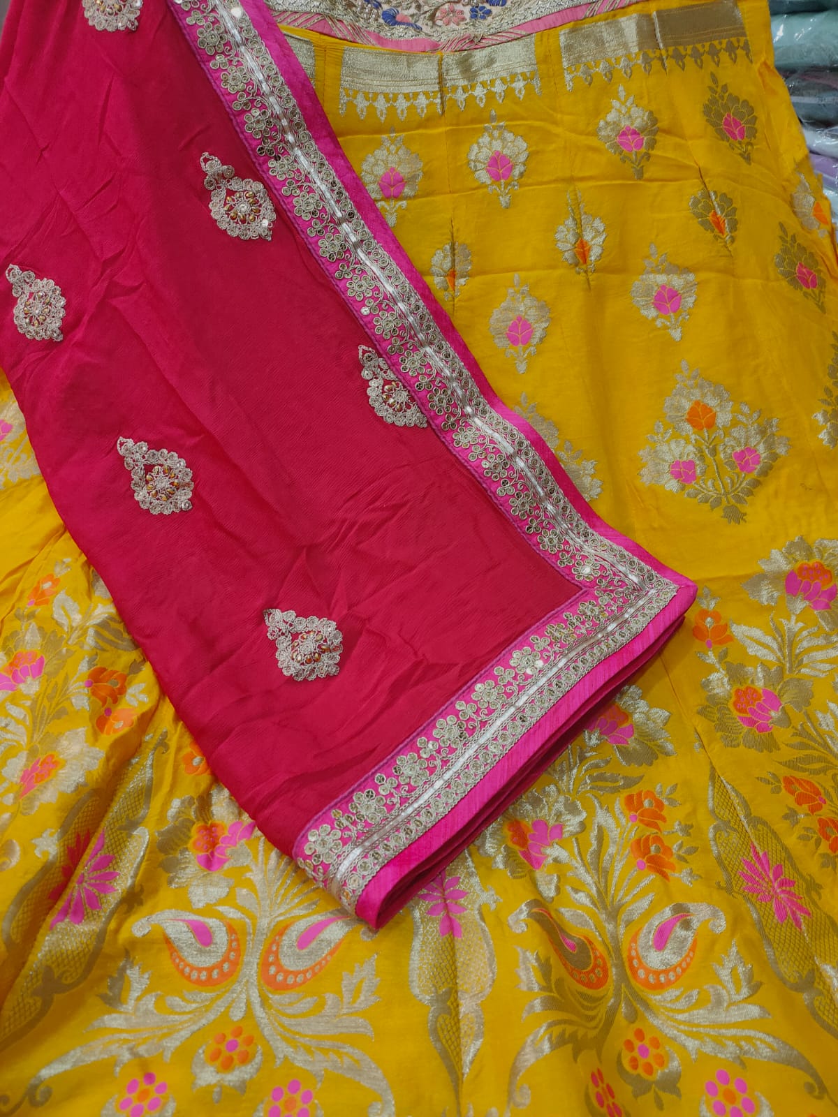 Yellow Color Silk Lehenga Set